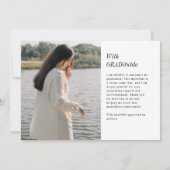 Elegante Tassel Foto Abschluss Ankündigung (Rückseite)