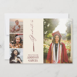 Elegante Tassel Foto Abschluss Ankündigung
