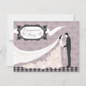 Elegante Tauben-, Braut-u. Einladung (Vorderseite)