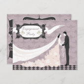 Elegante Tauben-, Braut-u. Einladung (Vorne/Hinten)