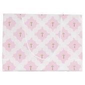 Elegante Taufe aus weißem Gold Große Geschenktüte (Rückseite)