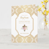 Elegante Taufe Christening Einladung und Programm (Gelbe Blume)