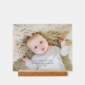 Elegante Taufe Eltern Vielen Dank mit Foto Acrylschild (Vorderseite)