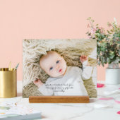 Elegante Taufe Eltern Vielen Dank mit Foto Acrylschild (Hochzeit)