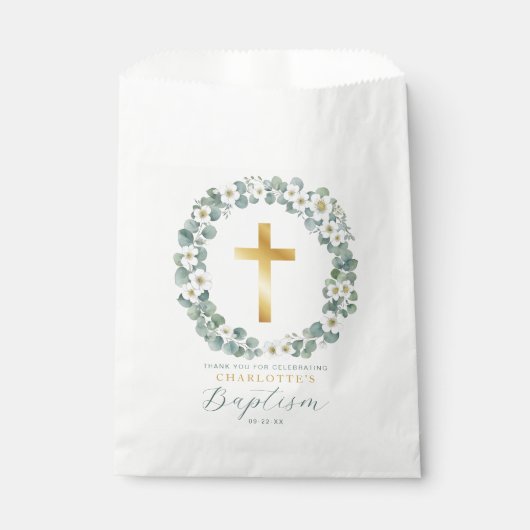 Elegante Taufe Fvor Bag | Religionsfeier Geschenktütchen (Vorderseite)