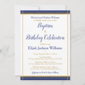 Elegante Taufe & Geburtstagsfeier Einladung (Vorderseite)