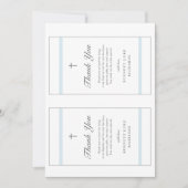 Elegante Taufe Herunterladbar Vielen Dank für die  Einladung (Vorderseite)