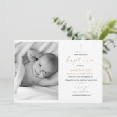 Elegante Taufe Kulturelle Veranstaltung benutzerde Einladung (Stehend Vorderseite)