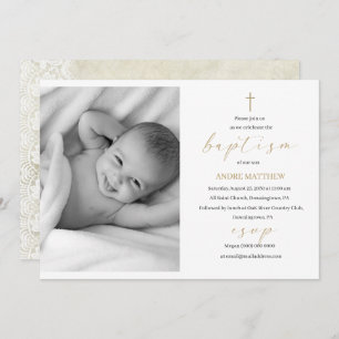 Elegante Taufe Kulturelle Veranstaltung benutzerde Einladung