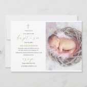 Elegante Taufe Kulturelle Veranstaltung benutzerde Einladung (Vorderseite)