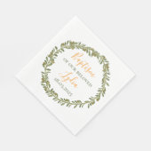 Elegante Taufe Napkins - Design eines Olivenhains Serviette (Ecke)