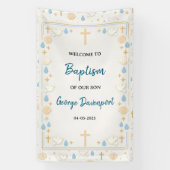 Elegante Taufe | Religiöse Kindertaufefeier Banner (Vertikal)