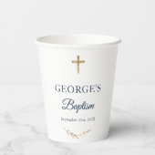 Elegante Taufe Religiöse Veranstaltung Pappbecher (Rückseite)