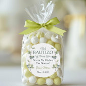 Elegante Taufe und Grüne Blätter zum ersten Geburt Runder Aufkleber