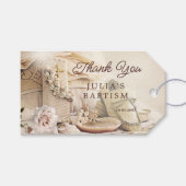 Elegante Taufe Vielen Dank für Ihre Unterstützung Geschenkanhänger (Vorderseite (Horizontal))