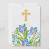 Elegante Taufflora Einladung (Rückseite)