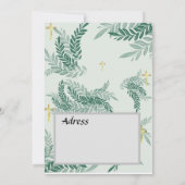 Elegante Taufkarte Einladung (Rückseite)