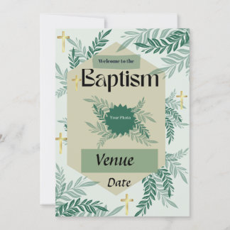 Elegante Taufkarte Einladung
