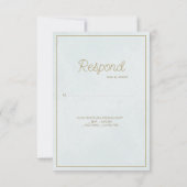 Elegante Taufkarte RSVP für Baby (Rückseite)