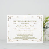 Elegante Taufurkunde (Stehend Vorderseite)