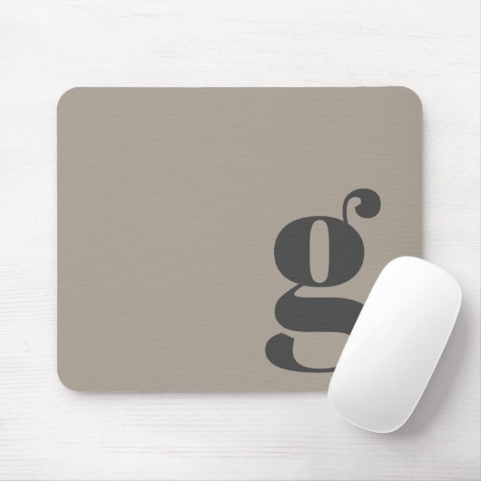 Elegante Taupe Brown Gray Minimalistisch Retro Mon Mousepad (Mit Mouse)