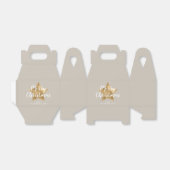 Elegante Taupe Gold Star Weihnachten Geschenkschachtel (Ungefaltet)