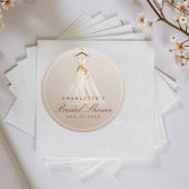 Elegante Taupe Gown Fall Brautparty Napkin Serviette