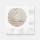 Elegante Taupe Gown Fall Brautparty Napkin Serviette (Vorderseite)