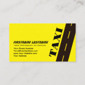 Elegante TAXI-Skyline für Taxifahrer Visitenkarte (Rückseite)