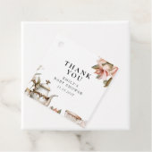Elegante Tea Party Babydusche Geschenkanhänger (Beispiel)
