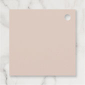 Elegante Tea Party Babydusche Geschenkanhänger (Rückseite)