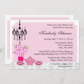 Elegante Tea Party Einladung (Vorne/Hinten)