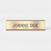 Elegante Teacher Metallic Desk Name Plate Schreibtischnamensplakette (Vorderseite )