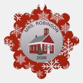 Elegante Teacher Principal Paper Ornament Gift Car (Rückseite)