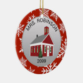 Elegante Teacher Principal Schoolhouse Ornament (Rechts)