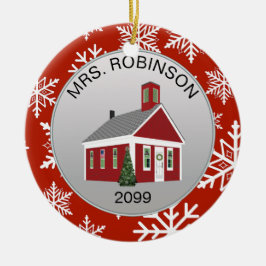 Elegante Teacher Principal Schoolhouse Ornament