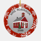 Elegante Teacher Principal Schoolhouse Ornament (Hinten)