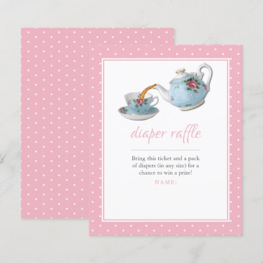 Elegante Teacup Babydusche Tee Party Windelwanne (Vorne/Hinten)