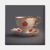 Elegante Teacup Magnet (Vorne)