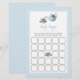 Elegante Teacups Baby Dusche Tee Party Bingo