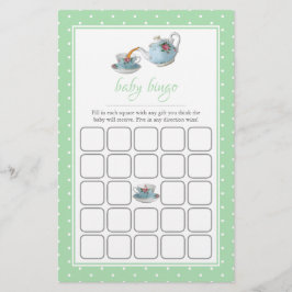 Elegante Teacups Baby Dusche Tee Party Bingo