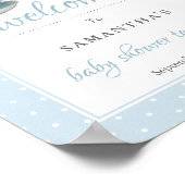 Elegante Teacups Baby Dusche Teezubereitung Party Poster (Ecke)