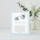 Elegante Teacups Kinderdusche Tee Party Buchanfrag (Stehend Vorderseite)