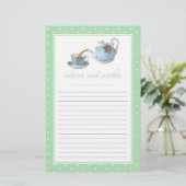 Elegante Teacups Kinderdusche Teezubereitung Party (Stehend Vorderseite)