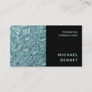 Elegante Teal-Finanzberater-Geschäftskarte Ca Visitenkarte