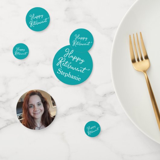 Elegante Teal Frohe Ruhestandsfeier Konfetti (Gruppe)