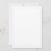 Elegante Teal-Monogramm-Moderne Hochzeit Einladung (Rückseite)