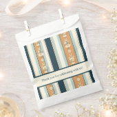 Elegante Teal-Regency-Streifen Geschenktütchen (Ausgeschnitten)