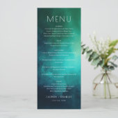 Elegante Teal-Speisekarte Vorlage (Stehend Vorderseite)
