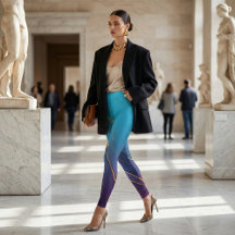 Elegante Teal- und Purpur-Achat-Gold-Fluid-Art-Omb